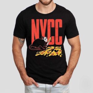 Rat Jason Voorhees Mask With Pizza Nycc 2025 Shirt
