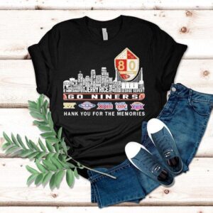 San Francisco 49ers Go Niners Thank You For The Memories Skyline Names Shirt