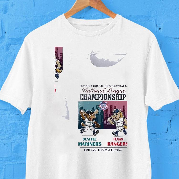 Seattle Mariners Vs Texas Rangers 2025 Mlb National League Championship Mascot Shirt Seattle Mariners Vs Texas Rangers 2025 Mlb National League Championship Mascot Shirt