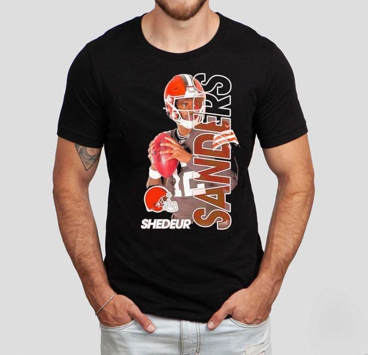 Shedeur Sanders Cleveland Browns Football Graphic Shirt Shedeur Sanders Cleveland Browns Football Graphic Shirt