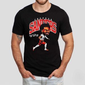 Shedeur Sanders Cleveland Browns Nfl Football Cartoon Shirt