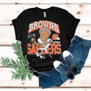 Shedeur Sanders Cleveland Browns Signature Cartoon Shirt Shedeur Sanders Cleveland Browns Signature Cartoon Shirt