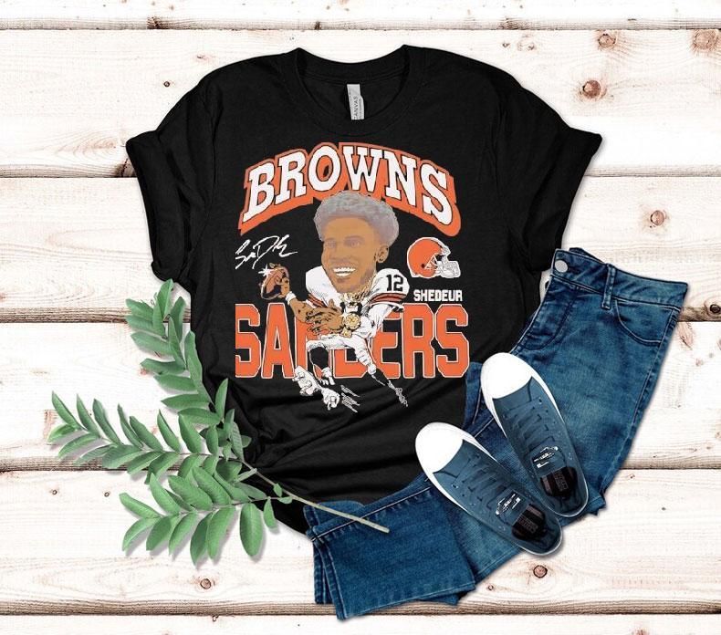 Shedeur Sanders Cleveland Browns Signature Cartoon Shirt Shedeur Sanders Cleveland Browns Signature Cartoon Shirt