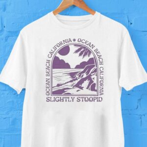 Slightly Stoopid Ocean Beach California Surf Lilac Shirt