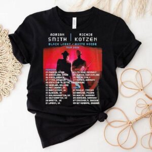 Smith Kotzen Tour 2026 Black Light White Noise Featuring Europe Dates And Red Neon Rock Duo Shirt