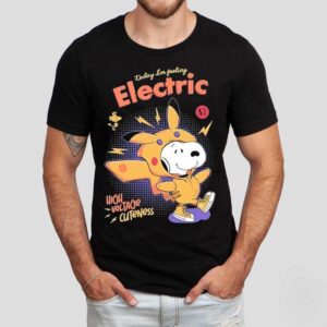 Snoopy In A Pikachu Costume Today I’m Feeling Electric High Voltage Cuteness Shirt