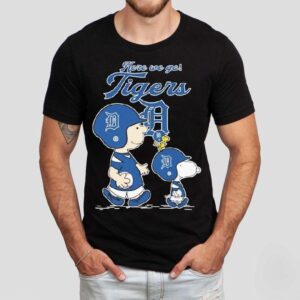 Snoopy Woodstock And Charlie Brown The Peanuts Here We Go Detroit Tigers Shirt Snoopy Woodstock And Charlie Brown The Peanuts Here We Go Detroit Tigers Shirt