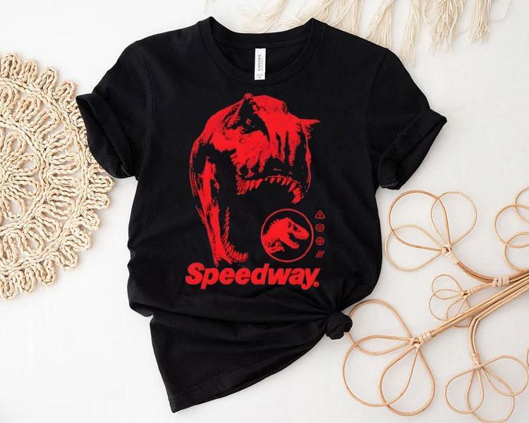 Speedway X Jurassic World Rebirth T. Rex Speedway Shirt Speedway X Jurassic World Rebirth T. Rex Speedway Shirt