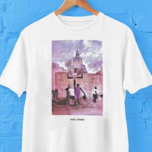 St Paul Watercolor Paris France Local Hoops Tshirt