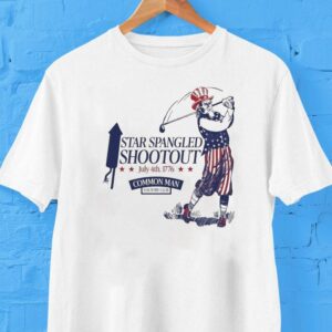 Star Spangled Shootout July 4th 1776 Common Man Country Club Golf Shirt