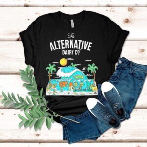 The Alternative Dairy Co Almond Beach Caf Block Tshirt