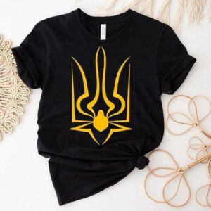 The Coat Of Arms Of Ukraine Spiderweb Tshirt