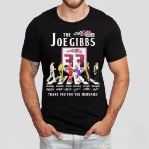 The Joe Gibbs Racing 33rd Anniversary 1992-2025 Thank You For The Memories Road Abbey Signatures Shirt
