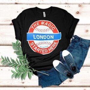 The Magic Started Here London Logo Baseball Shirt The Magic Started Here London Logo Baseball Shirt