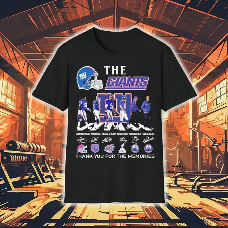 The New York Giants Thank You For The Memories Road Abbey Signatures Shirt The New York Giants Thank You For The Memories Road Abbey Signatures Shirt
