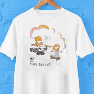 The Simpsons Bart And Maggie Simpson Surfing Shirt