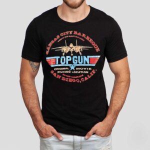 Top Gun Original Movie Filming Location Kansas City Barbeque San Diego Calif Shirt