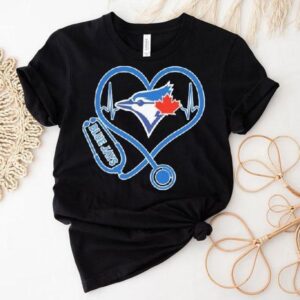 Toronto Blue Jays Caring Hearts Nurse Stethoscope Shirt Toronto Blue Jays Caring Hearts Nurse Stethoscope Shirt