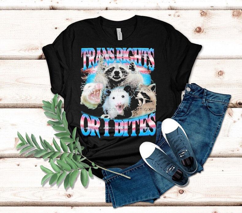 Trans Rights Or I Bites Raccoon Opossum Pride Month Shirt Trans Rights Or I Bites Raccoon Opossum Pride Month Shirt