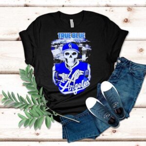 True Blue Skeleton Los Angeles Dodgers Baseball Shirt