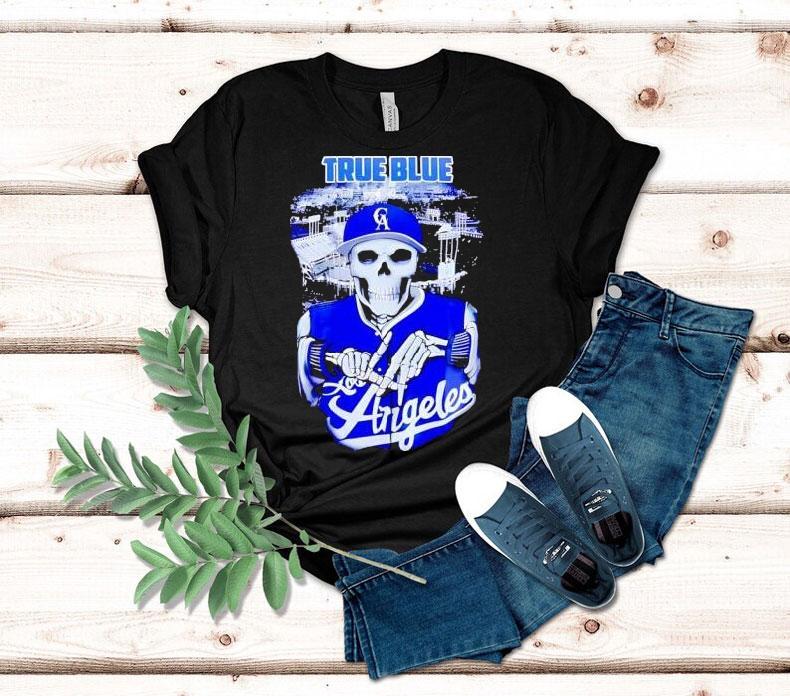True Blue Skeleton Los Angeles Dodgers Baseball Shirt True Blue Skeleton Los Angeles Dodgers Baseball Shirt