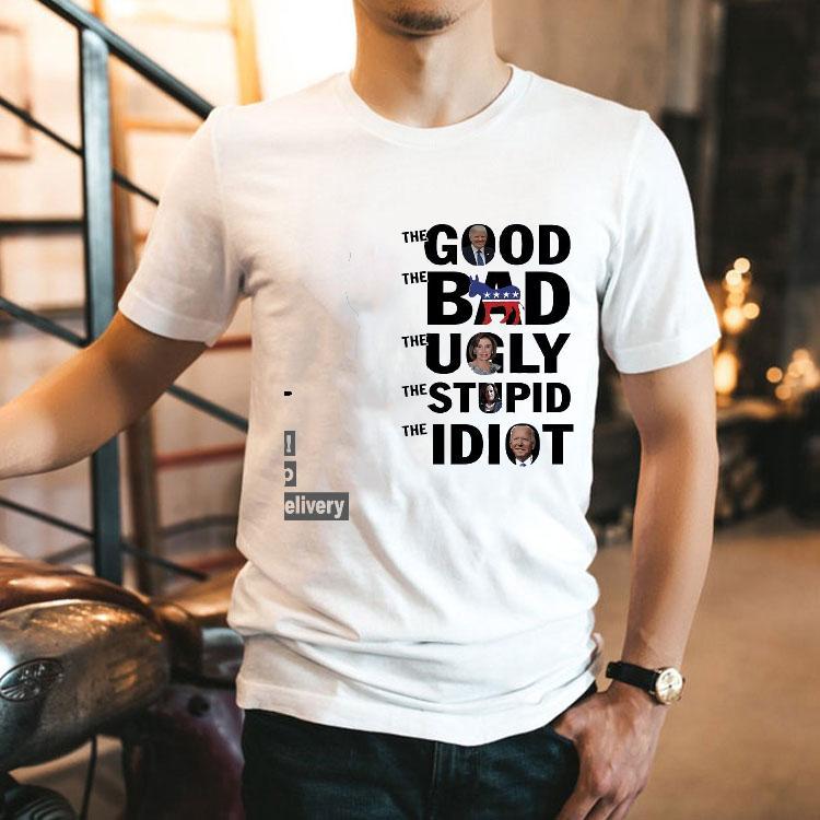 Trump The Good Donkey The Bad Biden The Idiot Shirt Trump The Good Donkey The Bad Biden The Idiot Shirt
