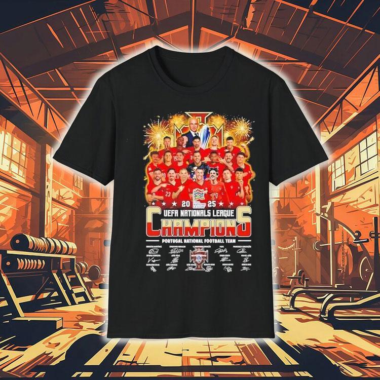 Uefa Nations League Champions Portugal National Football Team Signatures Shirt Uefa Nations League Champions Portugal National Football Team Signatures Shirt