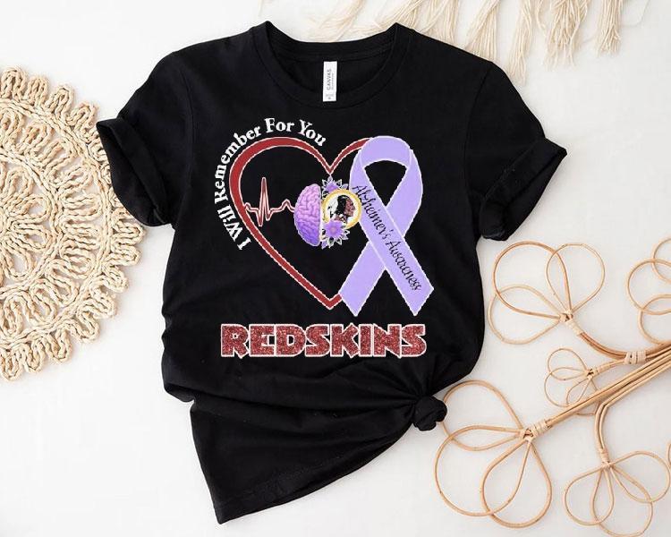 Washington Commanders I Will Remember For You Alzheimer’s Awareness Heartbeat Brain Shirt Washington Commanders I Will Remember For You Alzheimer’s Awareness Heartbeat Brain Shirt