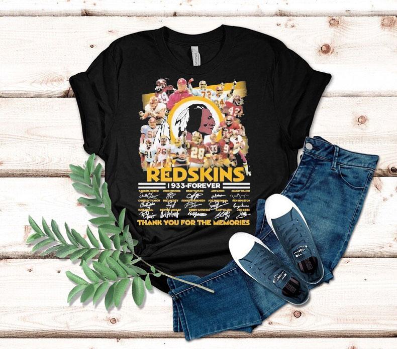 Washington Commanders Redskins 1933 Forever Thank You For The Memories Signatures Shirt Washington Commanders Redskins 1933 Forever Thank You For The Memories Signatures Shirt