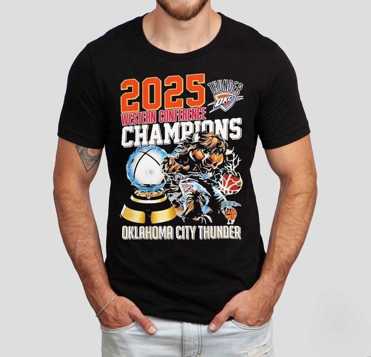 Western Conference Champions Oklahoma City Thunder Nba 2025 Shirt Western Conference Champions Oklahoma City Thunder Nba 2025 Shirt