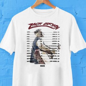 Zach Bryan World Summer Tour 2025 Dates Guitar Shirt