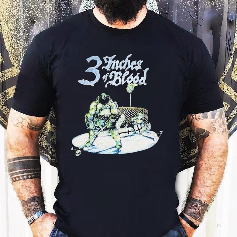 3 Inches Of Blood Blood Hockey Heavy Metal Shirt 3 Inches Of Blood Blood Hockey Heavy Metal Shirt