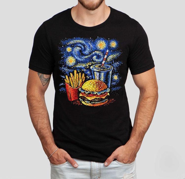 A Fast Food Meal Style Of Van Gogh’s Starry Night Shirt A Fast Food Meal Style Of Van Gogh’s Starry Night Shirt