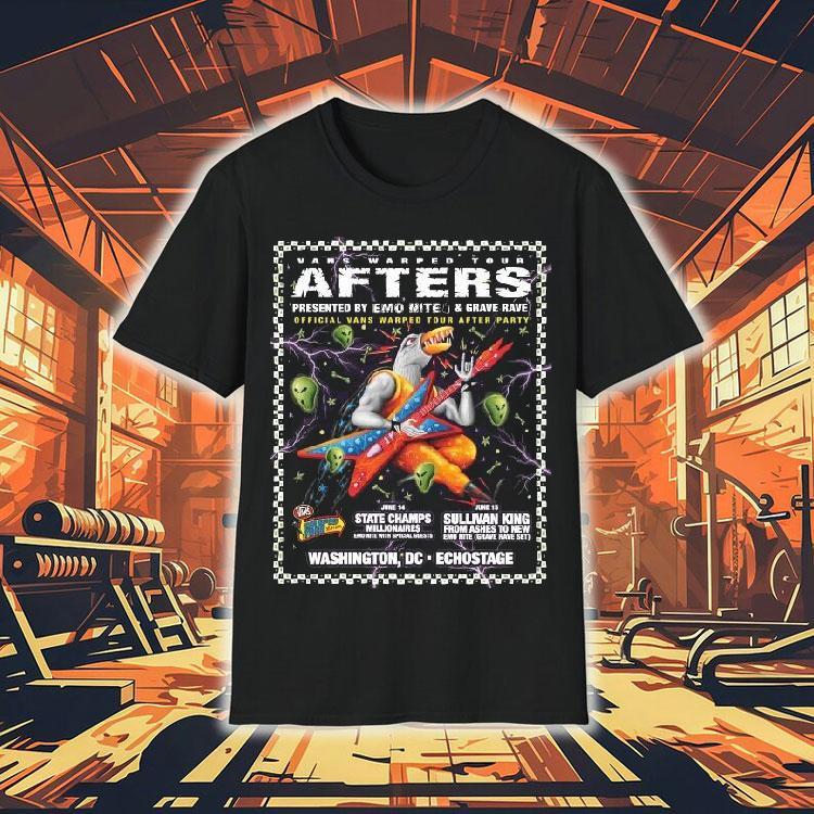 Afters Vans Warped Tour June 13 2025 Washington, Dc Shirt Afters Vans Warped Tour June 13 2025 Washington, Dc Shirt