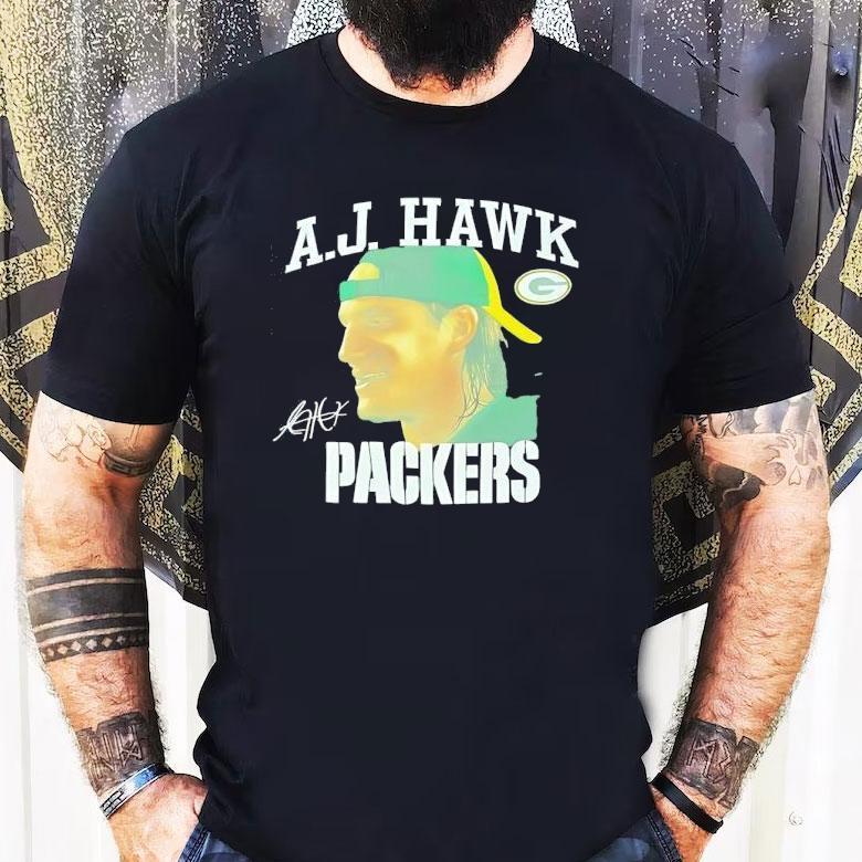 Aj Hawk Green Bay Packers Signature Shirt Aj Hawk Green Bay Packers Signature Shirt