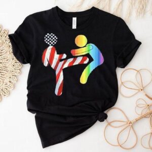 American Kicking Lgbt Pride Shirt
