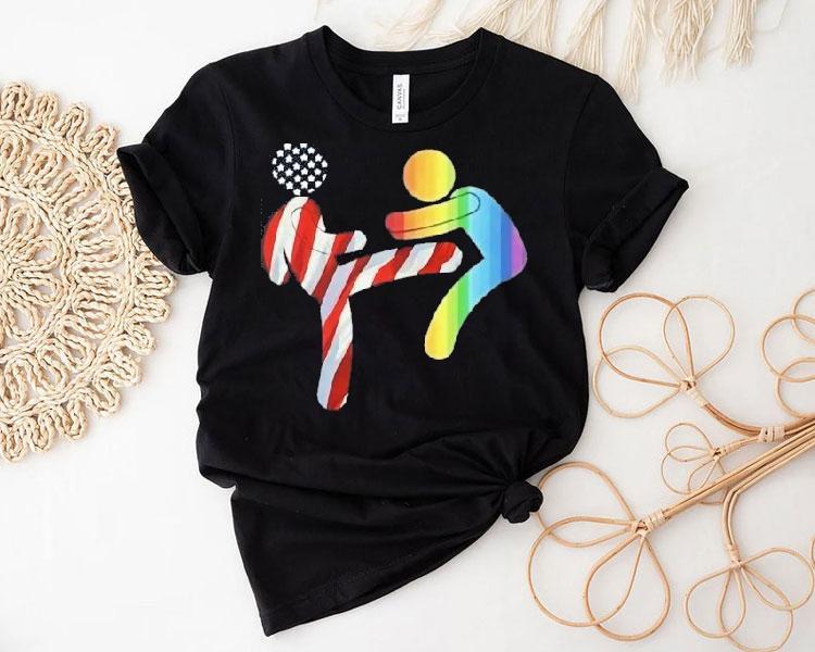 American Kicking Lgbt Pride Shirt American Kicking Lgbt Pride Shirt