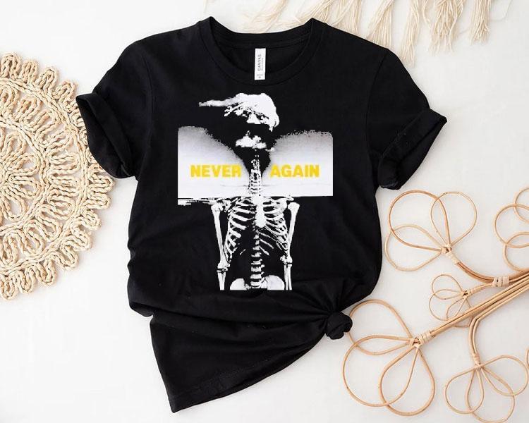 Anti Nuclear Movement House Nyc X Peter Kennard Never Again Skeleton Shirt Anti Nuclear Movement House Nyc X Peter Kennard Never Again Skeleton Shirt