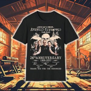 Avenged Sevenfold Life Is But A Dream Tour 2025 26th Anniversary 1996 2025 Thank You For The Memories Signatures Shirt 1 Avenged Sevenfold Life Is But A Dream Tour Th Anniversary Thank You For The Memories Signatures Tshirt