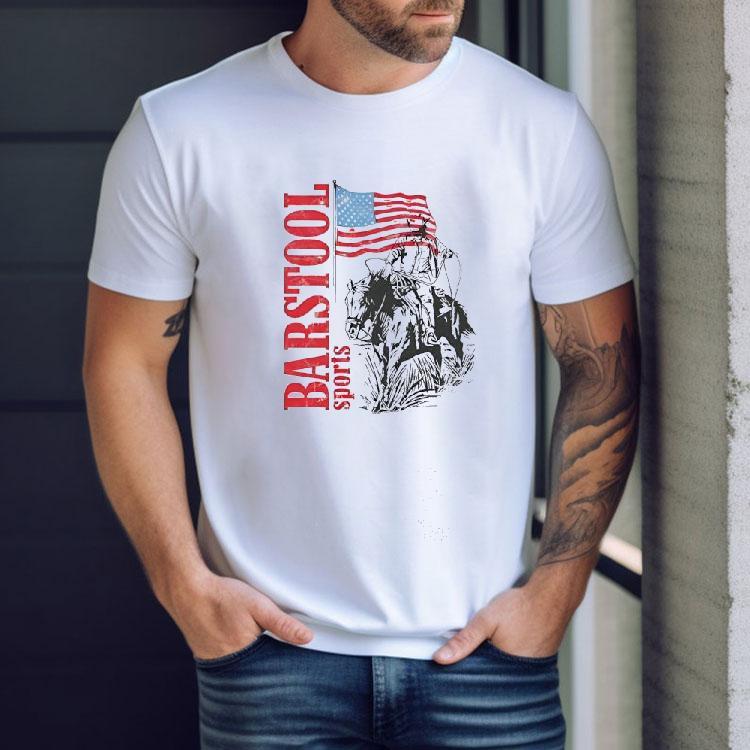 Barstool Sports Cowboy Riding Horse Usa Shirt Barstool Sports Cowboy Riding Horse Usa Shirt