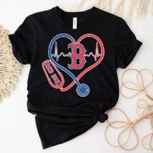 Boston Red Sox Caring Hearts Nurse Stethoscope Shirt