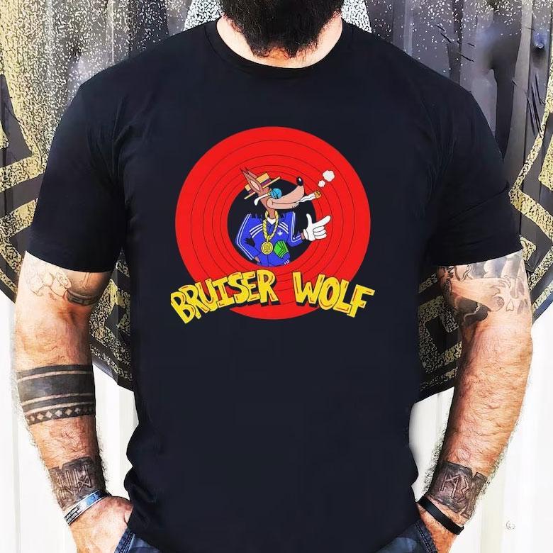 Bruiser Wolf Smoking Cartoon Logo Shirt Bruiser Wolf Smoking Cartoon Logo Shirt