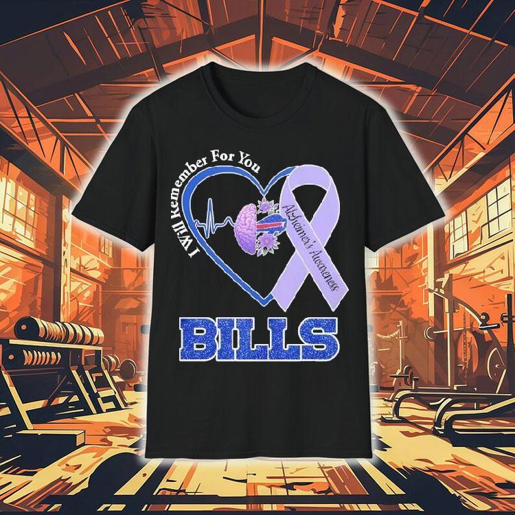 Buffalo Bills I Will Remember For You Alzheimer’s Awareness Heartbeat Shirt Buffalo Bills I Will Remember For You Alzheimer’s Awareness Heartbeat Shirt