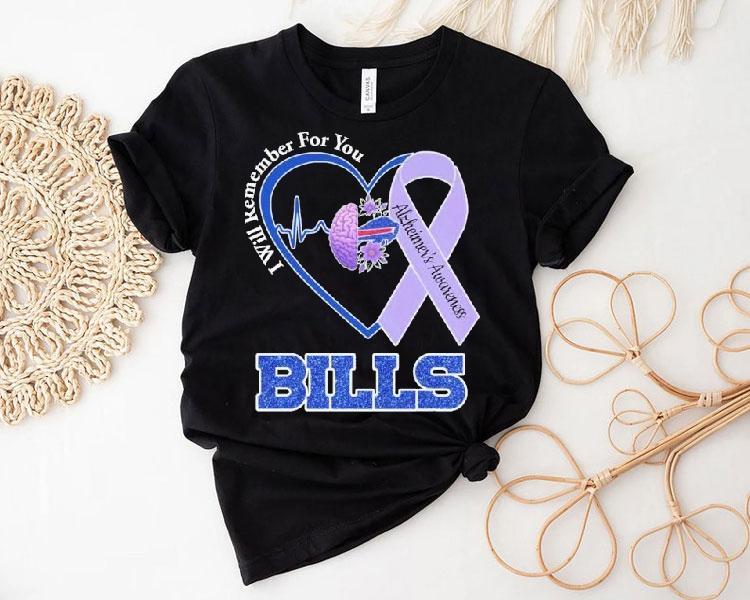 Buffalo Bills I Will Remember For You Alzheimer’s Awareness Heartbeat Brain Shirt Buffalo Bills I Will Remember For You Alzheimer’s Awareness Heartbeat Brain Shirt
