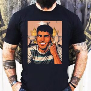 Carlos Alcaraz Wins 5 Slam Finals 5 Slam Titles Roland Garros Champion 2025 Trophy Shirt
