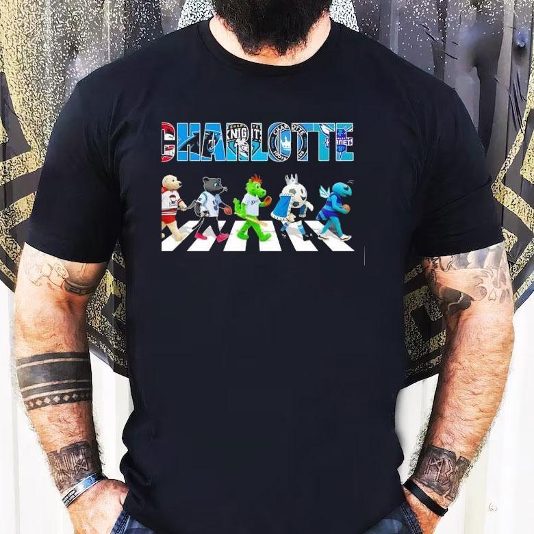Charlotte Sports Team Mascot Abbey Road Shirt Charlotte Sports Team Mascot Abbey Road Shirt