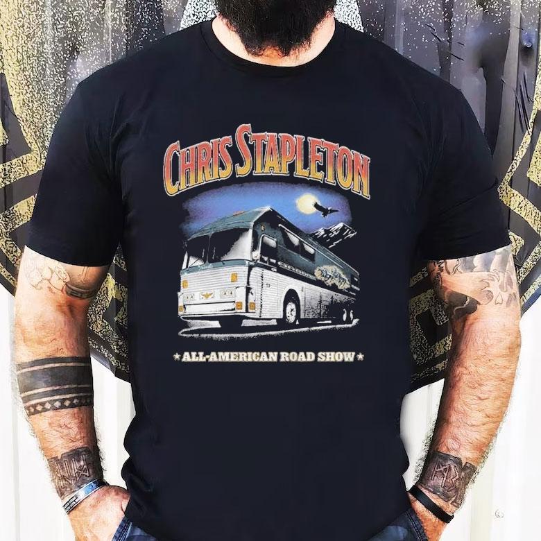 Chris Stapleton All American Road Show 2025 Tour Bus Shirt Chris Stapleton All American Road Show 2025 Tour Bus Shirt