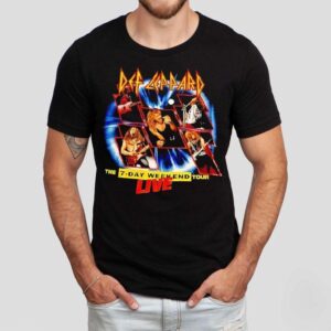 Def Leppard The 7 Day Weekend Tour Live Shirt
