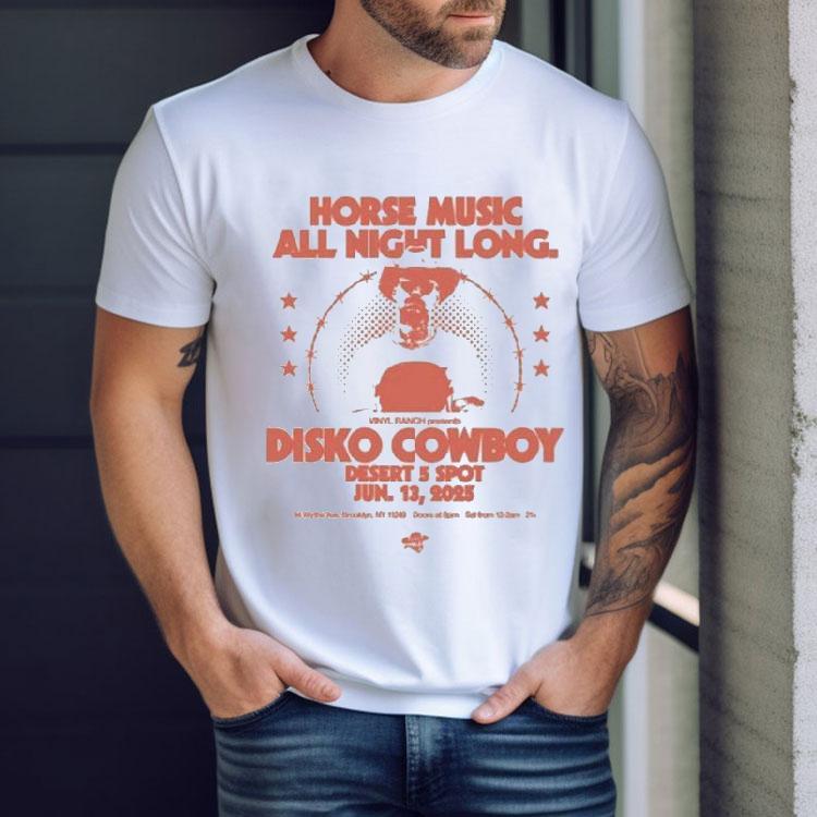 Disko Cowboy Horse Music All Night Long June 13 2025 Shirt Disko Cowboy Horse Music All Night Long June 13 2025 Shirt
