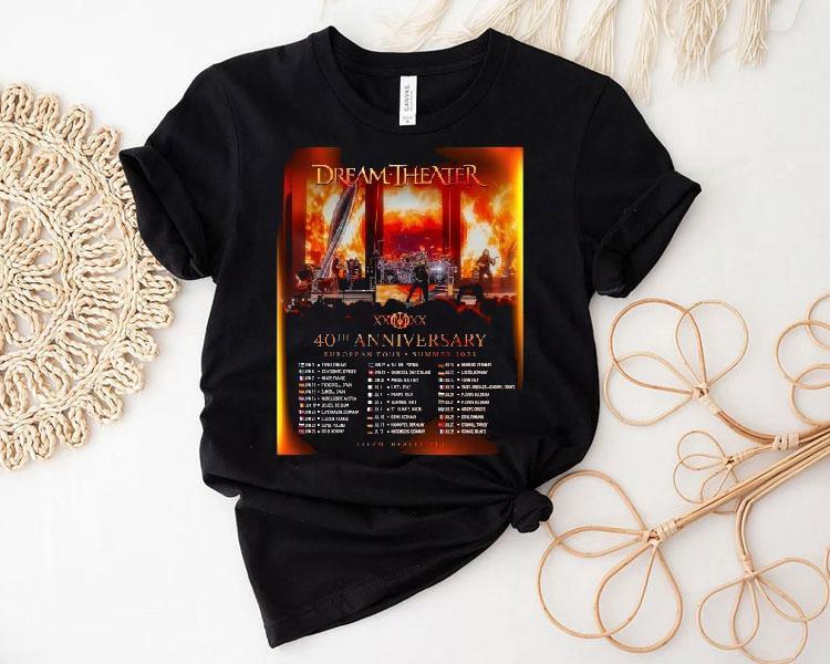 Dream Theater 40th Anniversary European Tour Dates Summer 2025 Shirt Dream Theater 40th Anniversary European Tour Dates Summer 2025 Shirt